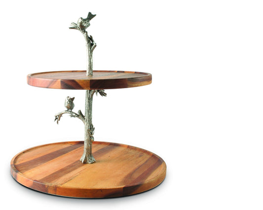 Song Bird Cheese Stand Two Tier