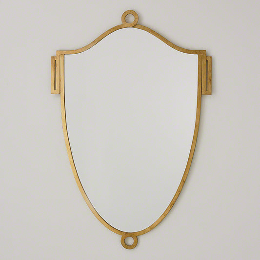 China Shield Mirror-Gold Leaf-Lg