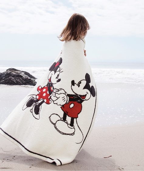 BAREFOOT DREAMS: The COZYCHIC CLASSIC DISNEY MICKEY & MINNIE MOUSE BABY BLANKET