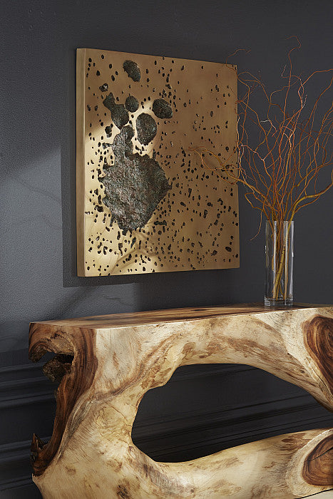 Ink Splotch Square, Brass