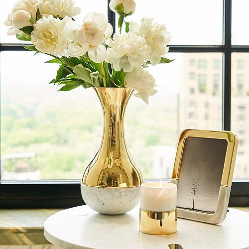 ANNA NY Dual Vase Marble
