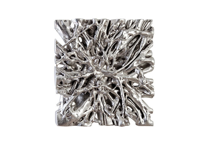 Square Root Wall Art Silver Leaf
