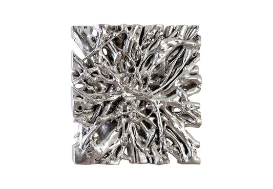 Square Root Wall Art Silver Leaf