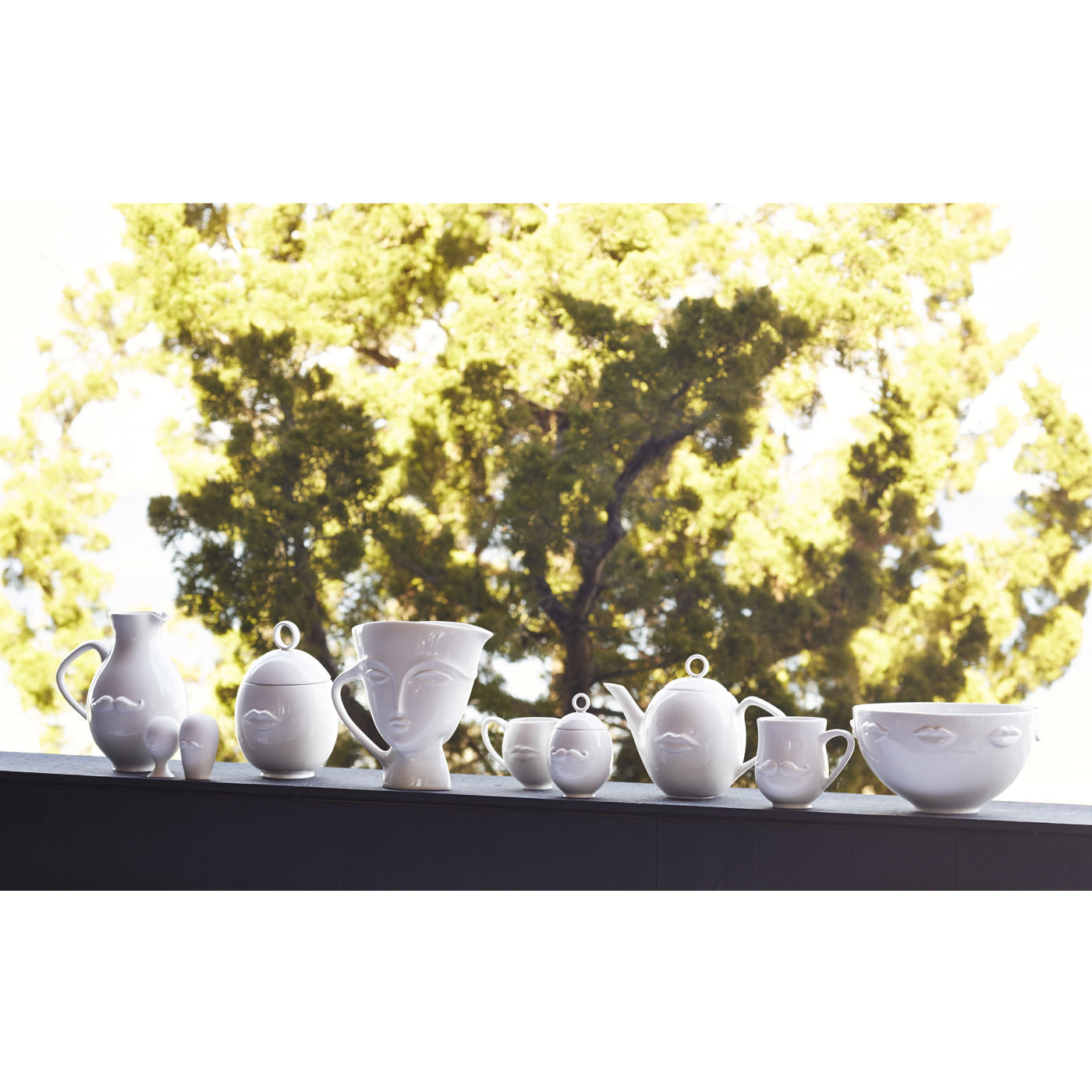 Muse Reversible White Pitcher