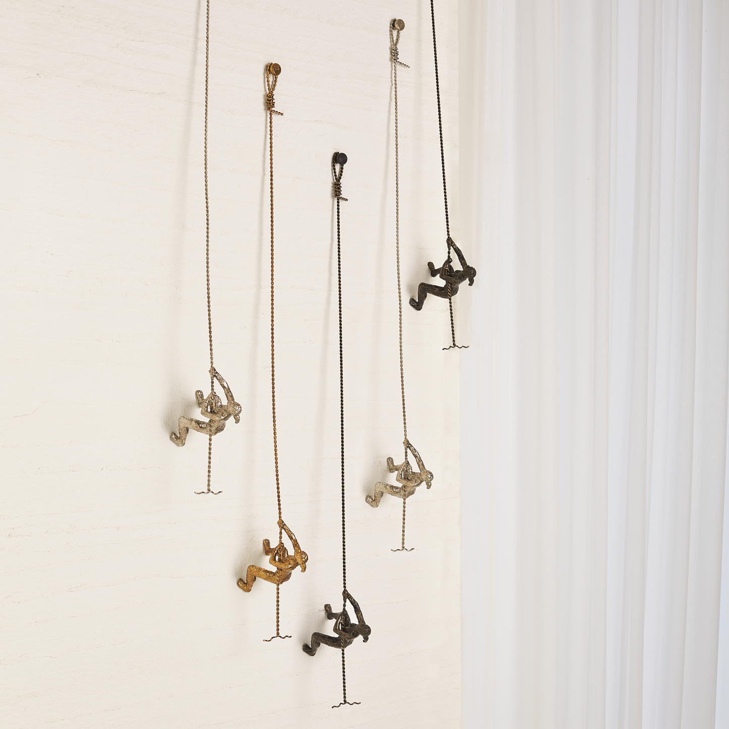 Climbing Woman-Wall Mounted-Thai Silver Leaf